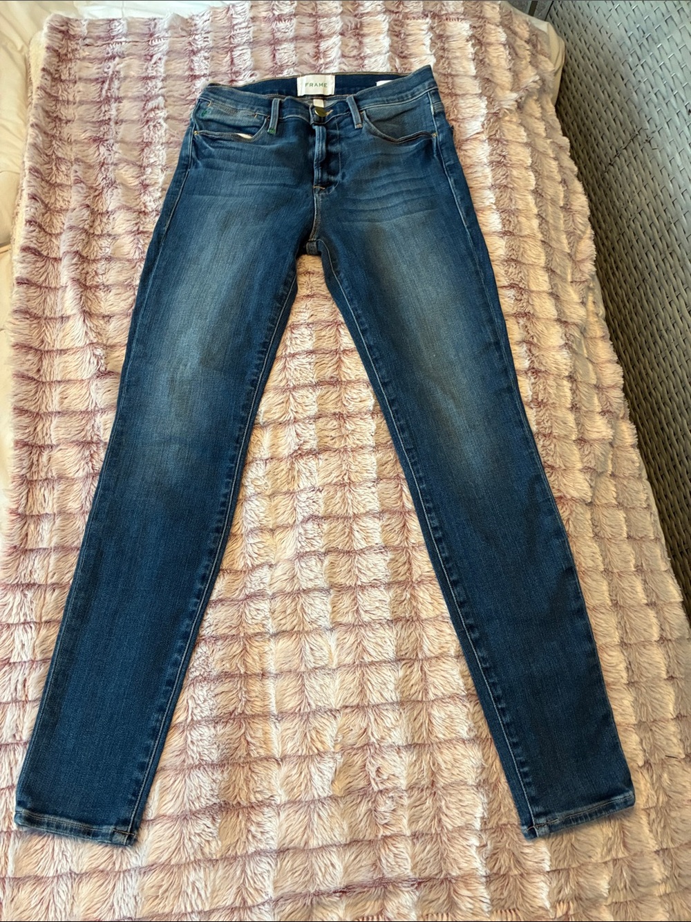 Frame Denim Women's Mid/Dark Blue Skinny Jeans
